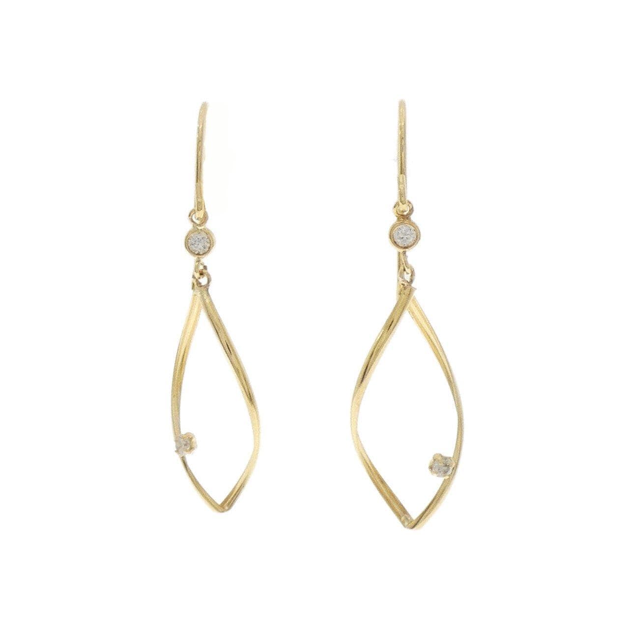 K18YG ダイヤモンド ピアス 0.06CT
