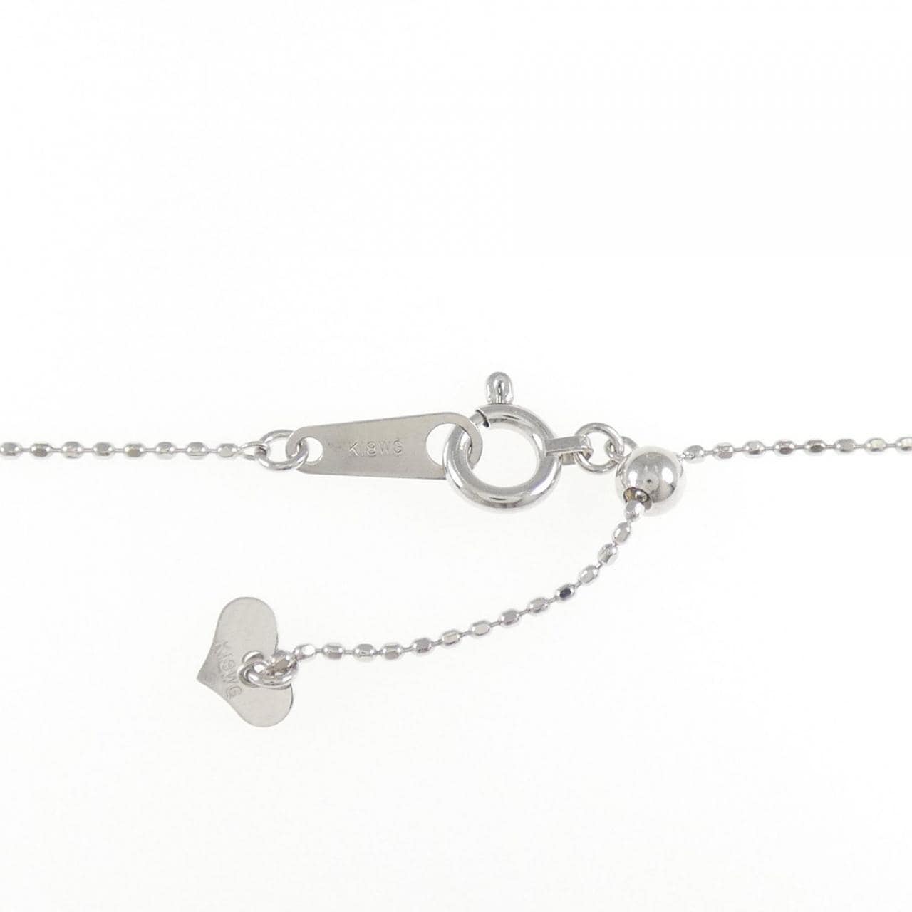 K18WG cross Diamond necklace