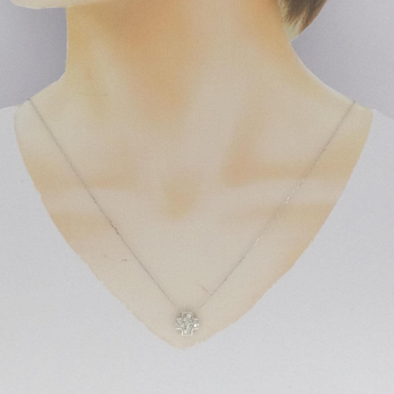 K18WG ダイヤモンド ネックレス 0.30CT