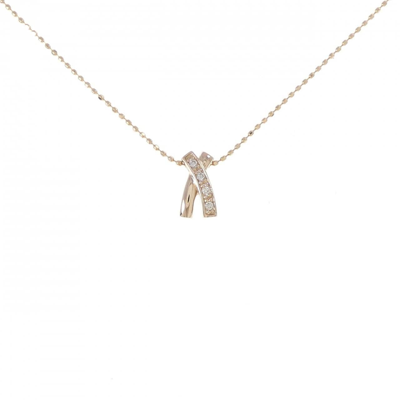 K18PG ダイヤモンド ネックレス 0.03CT