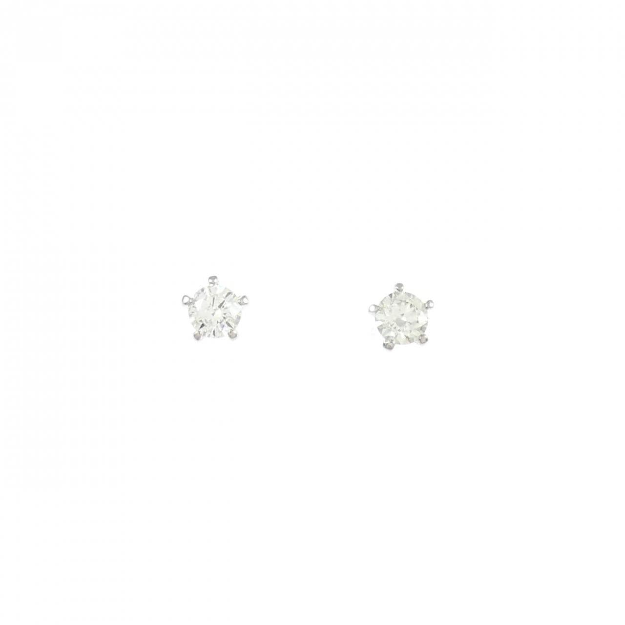 PT900 ダイヤモンド ピアス 0.10CT