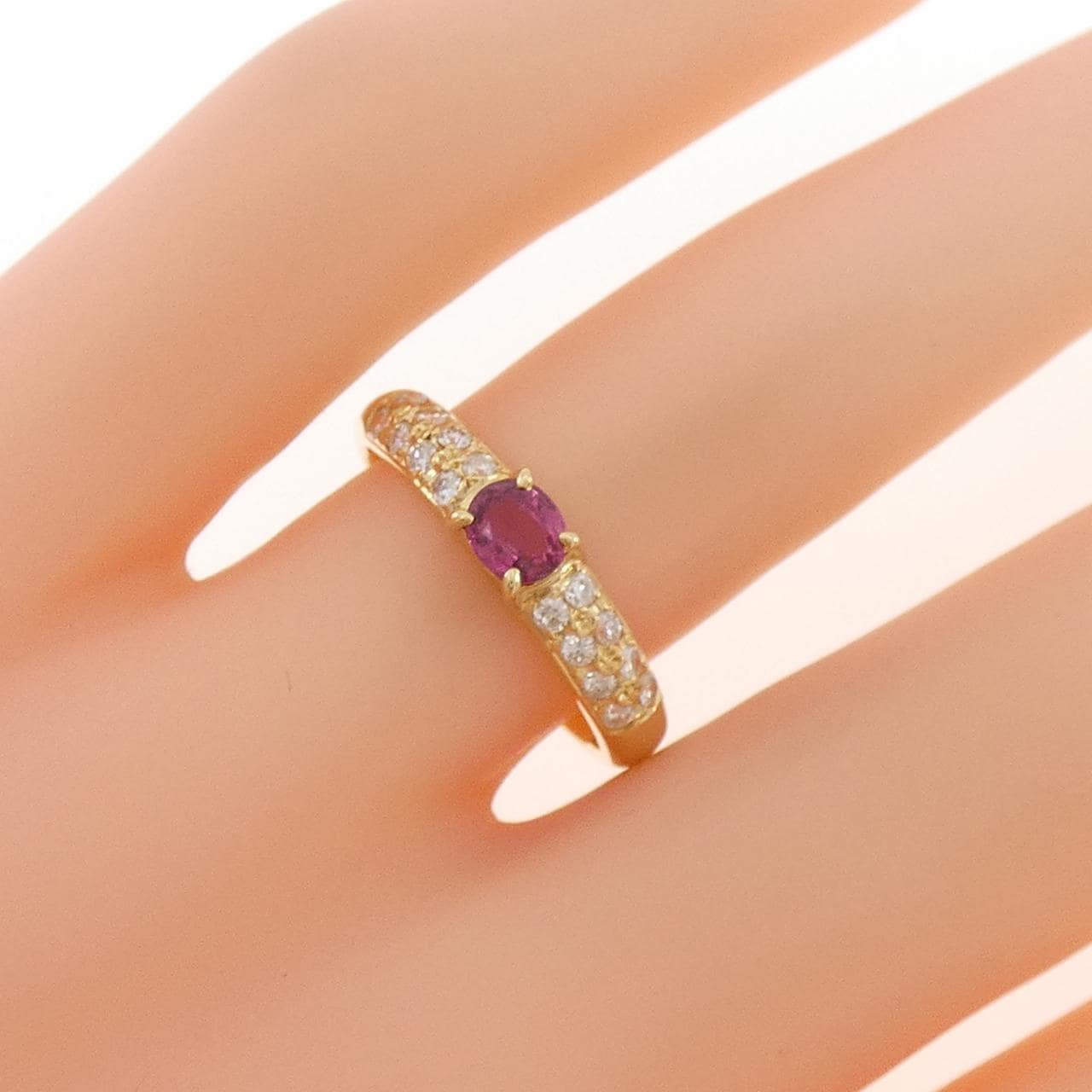 K18YG ルビー リング 0.30CT