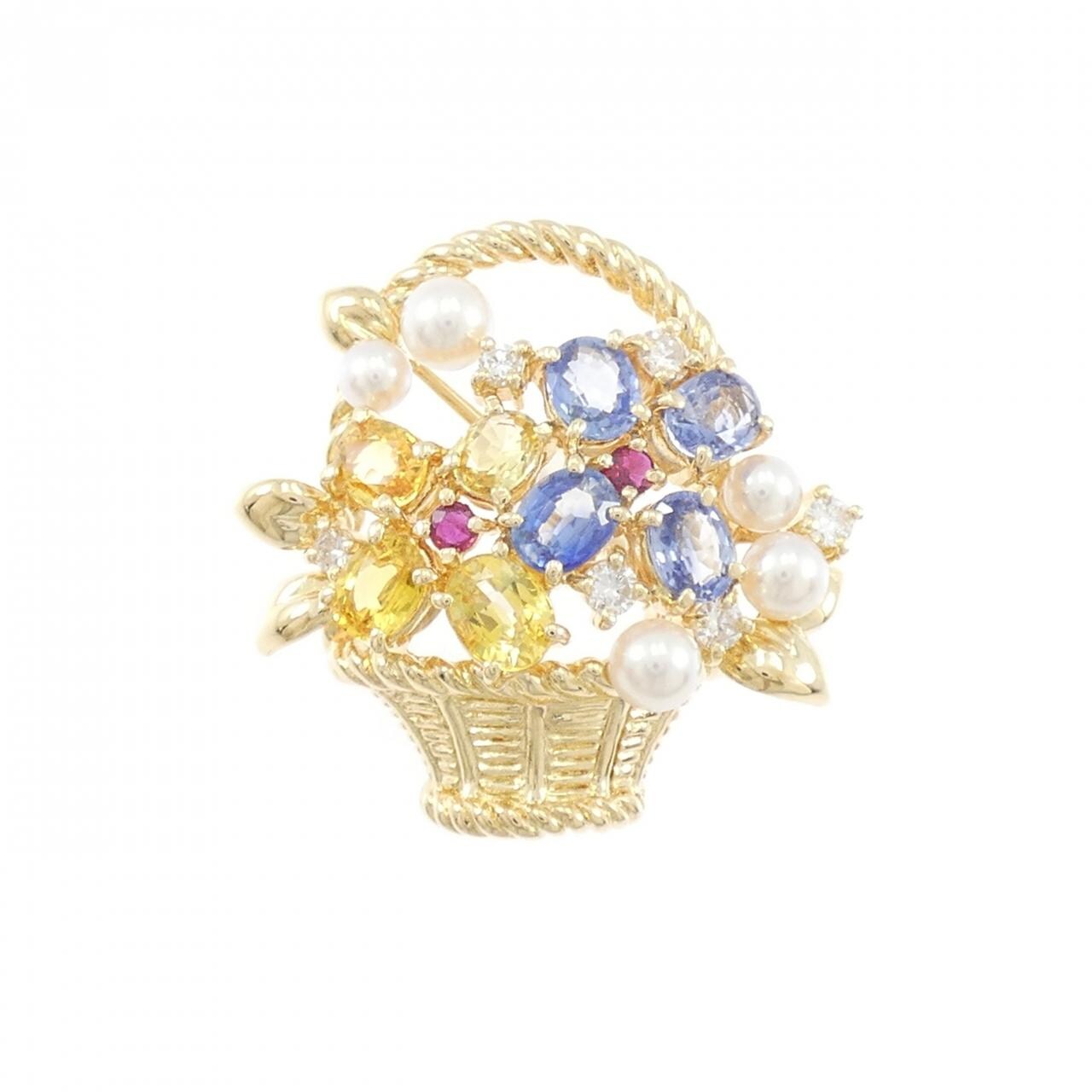 タサキ カラーストーン ブローチ