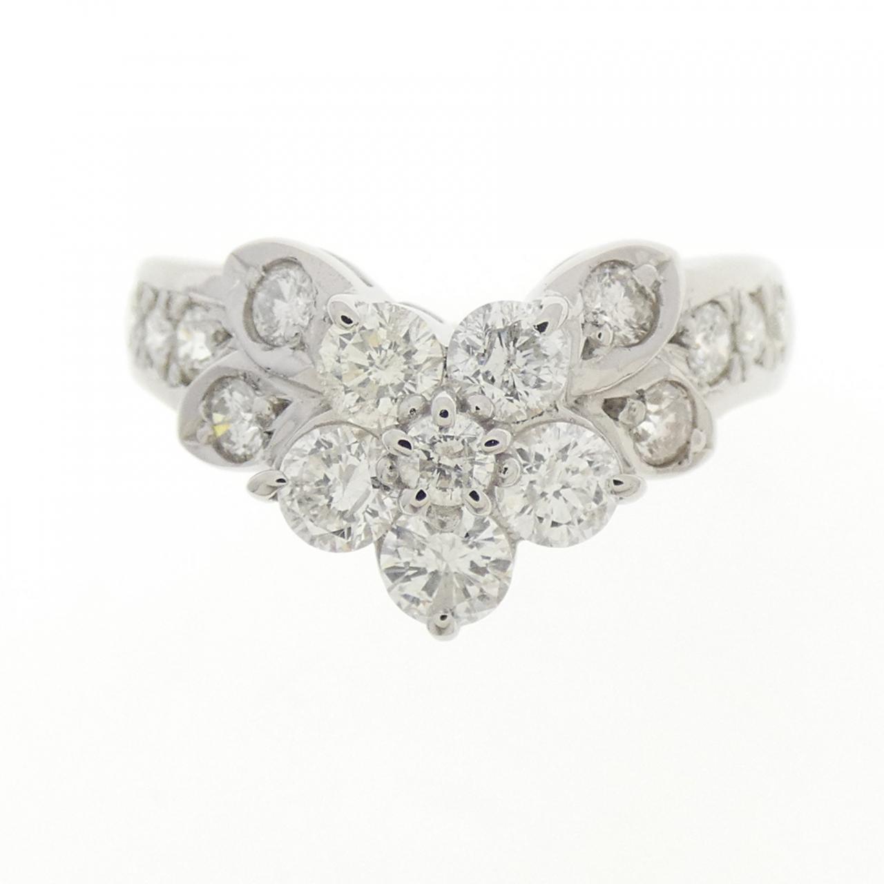PT900 フラワー ダイヤモンド リング 1.00CT