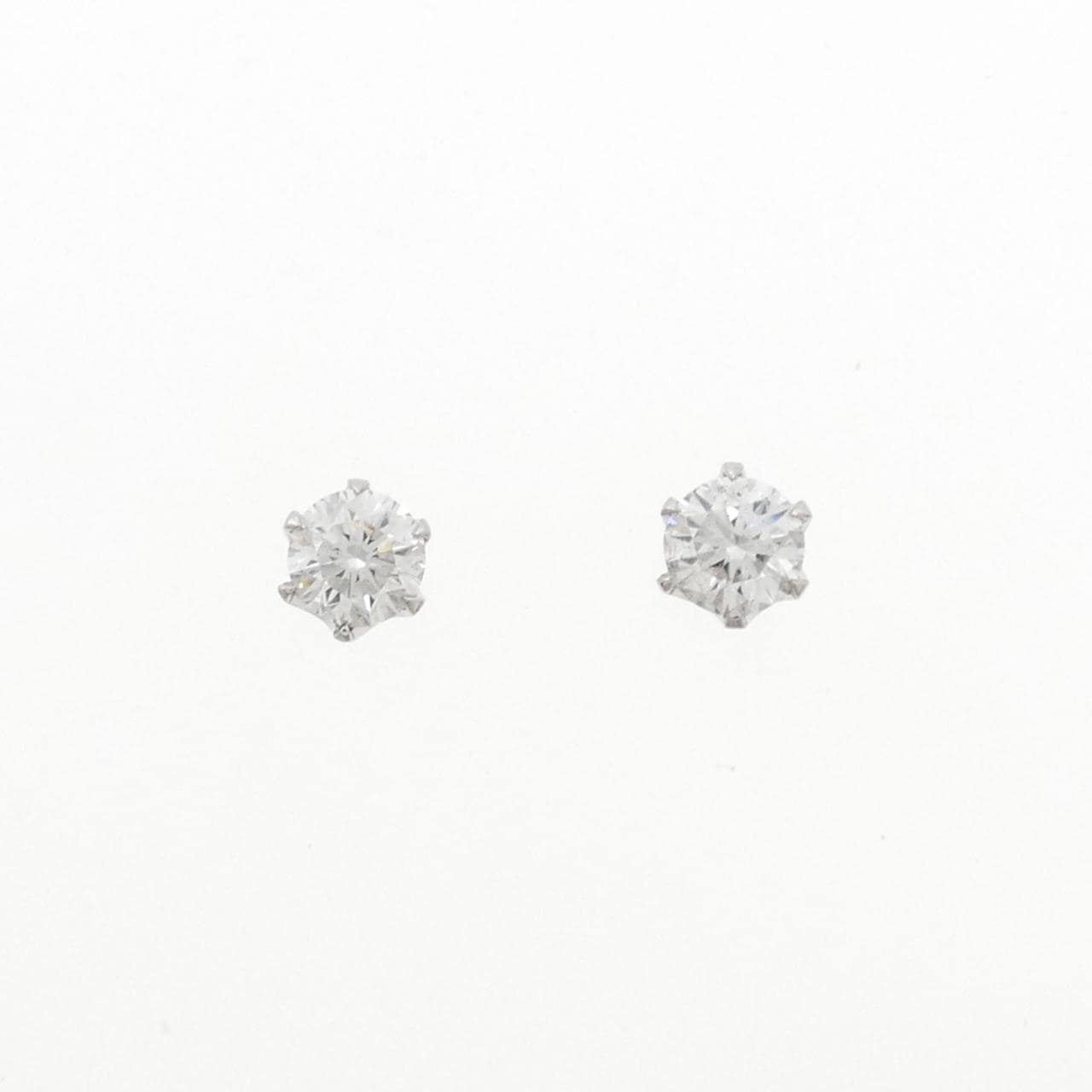 PT900 ソリティア ダイヤモンド ピアス 1.036CT