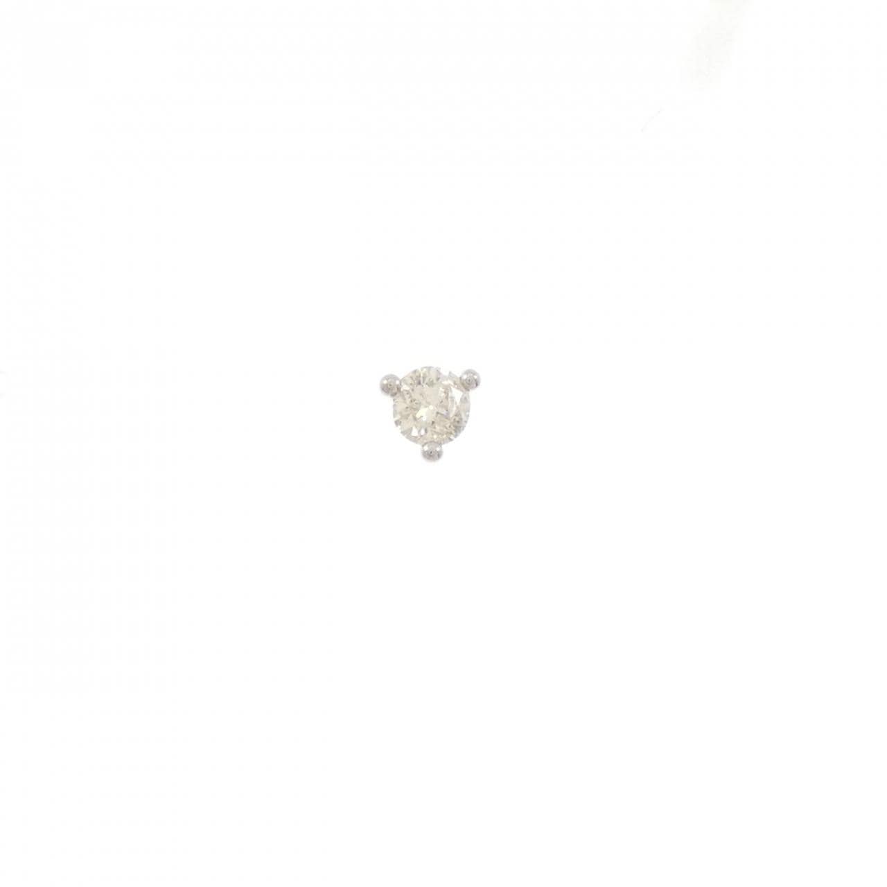 PT900 ソリティア ダイヤモンド ピアス 0.25CT 片耳