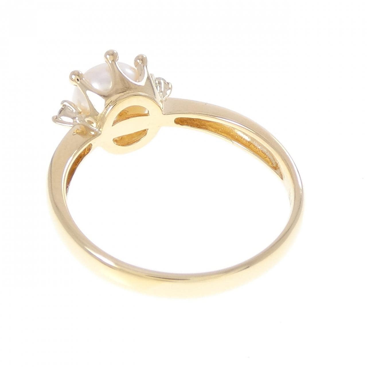 K18YG 淡水パール リング