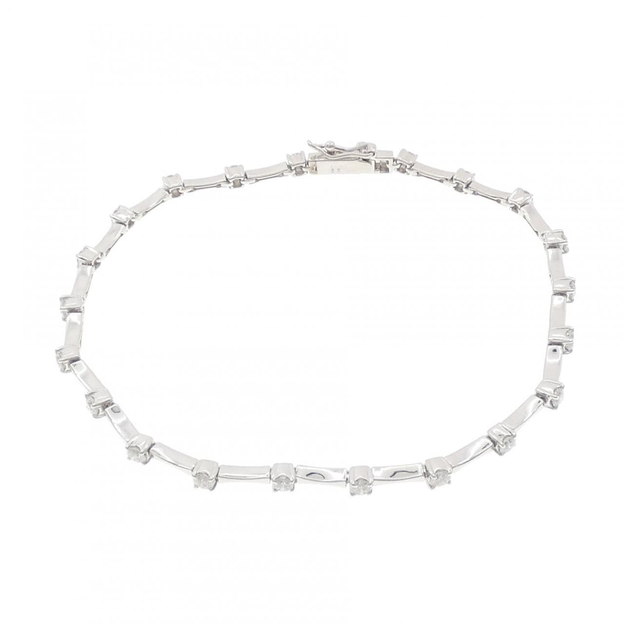 K18WG ダイヤモンド ブレスレット 1.00CT