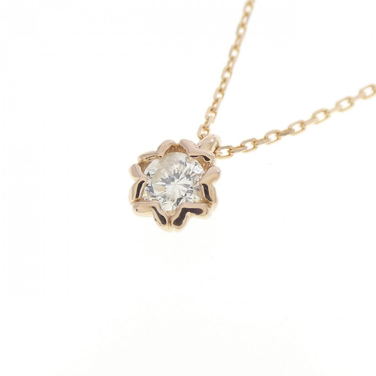 K18PG ダイヤモンド ネックレス 0.10CT