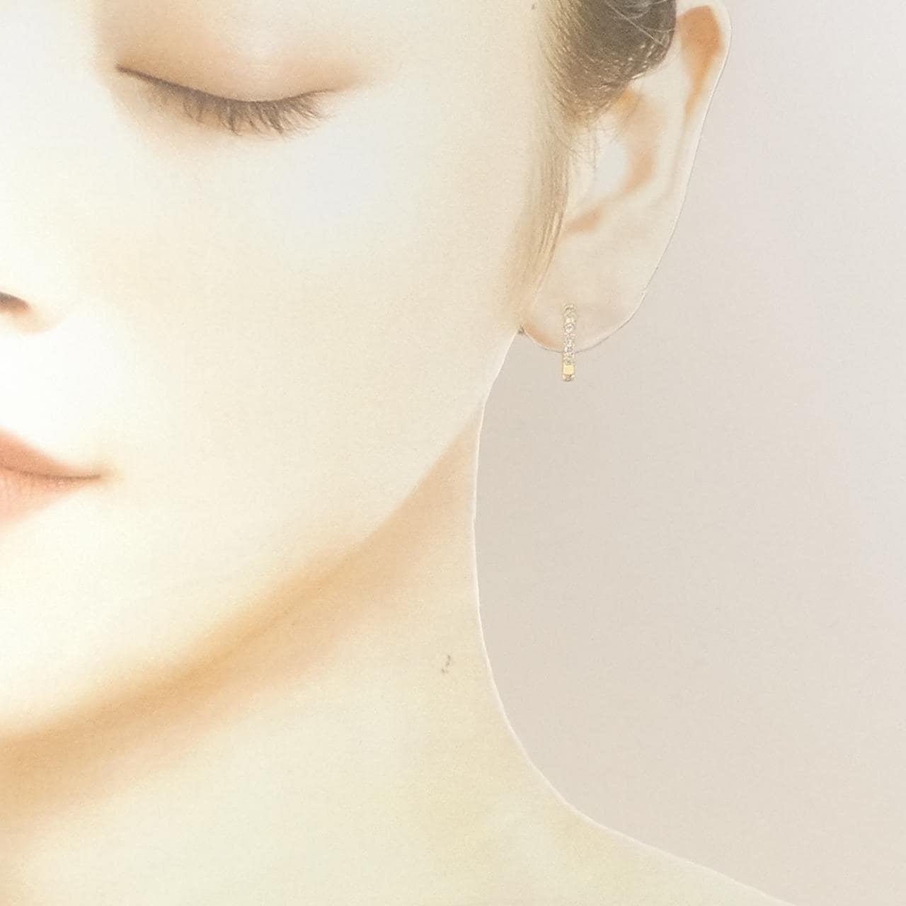 K18YG ダイヤモンド イヤリング 0.15CT 片耳