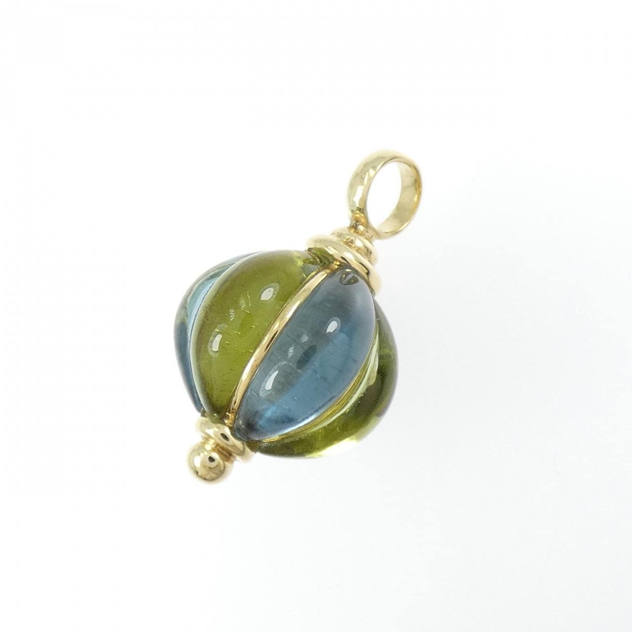 K18YG ブルートパーズ ペンダント