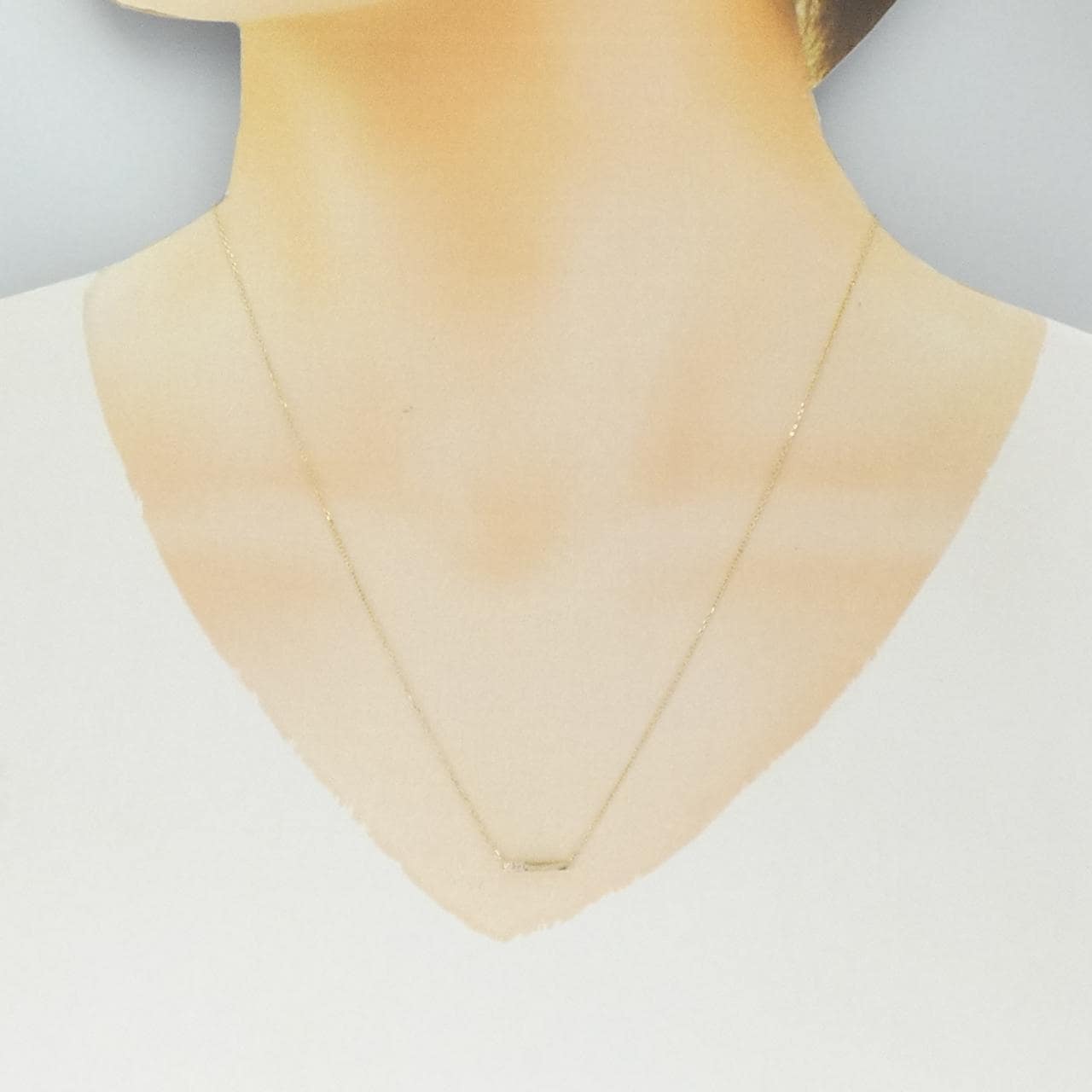 K10YG ダイヤモンド ネックレス 0.02CT