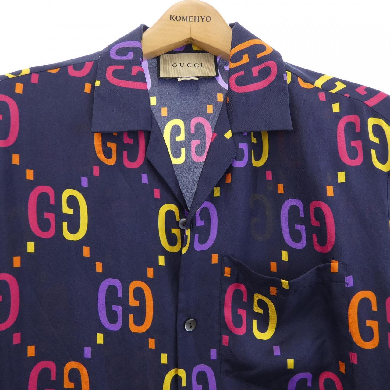 グッチ GUCCI ジャンボGGシルクボーリングシャツ 694124 ZAJOZ S／Sシャツ