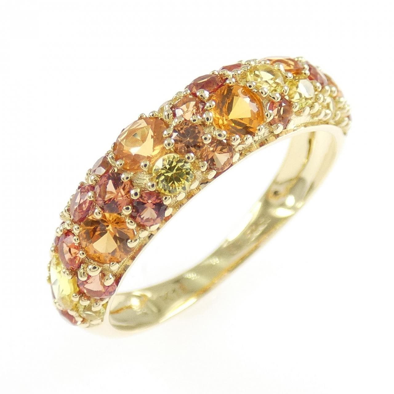 K18YG パヴェ サファイヤ リング 1.50CT