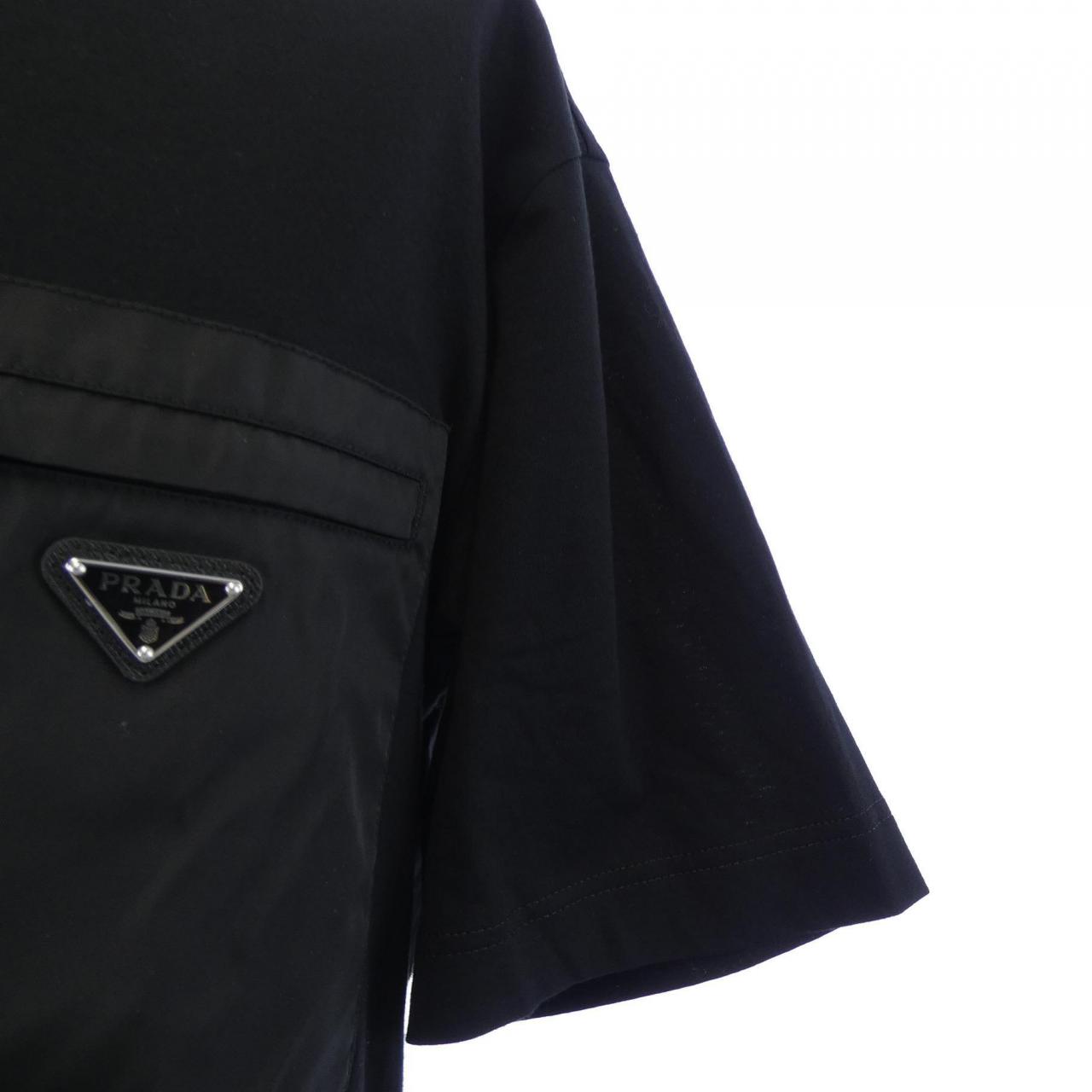 プラダ PRADA トライアングルロゴ RE-NYLON ジャージー Tシャツ UJN661 SWMO 11CK Tシャツ