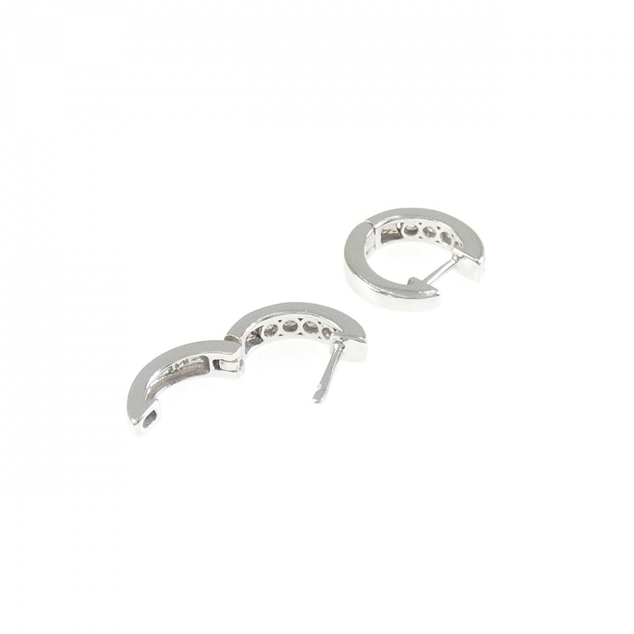 K18WG ダイヤモンド フープ ピアス 0.30CT