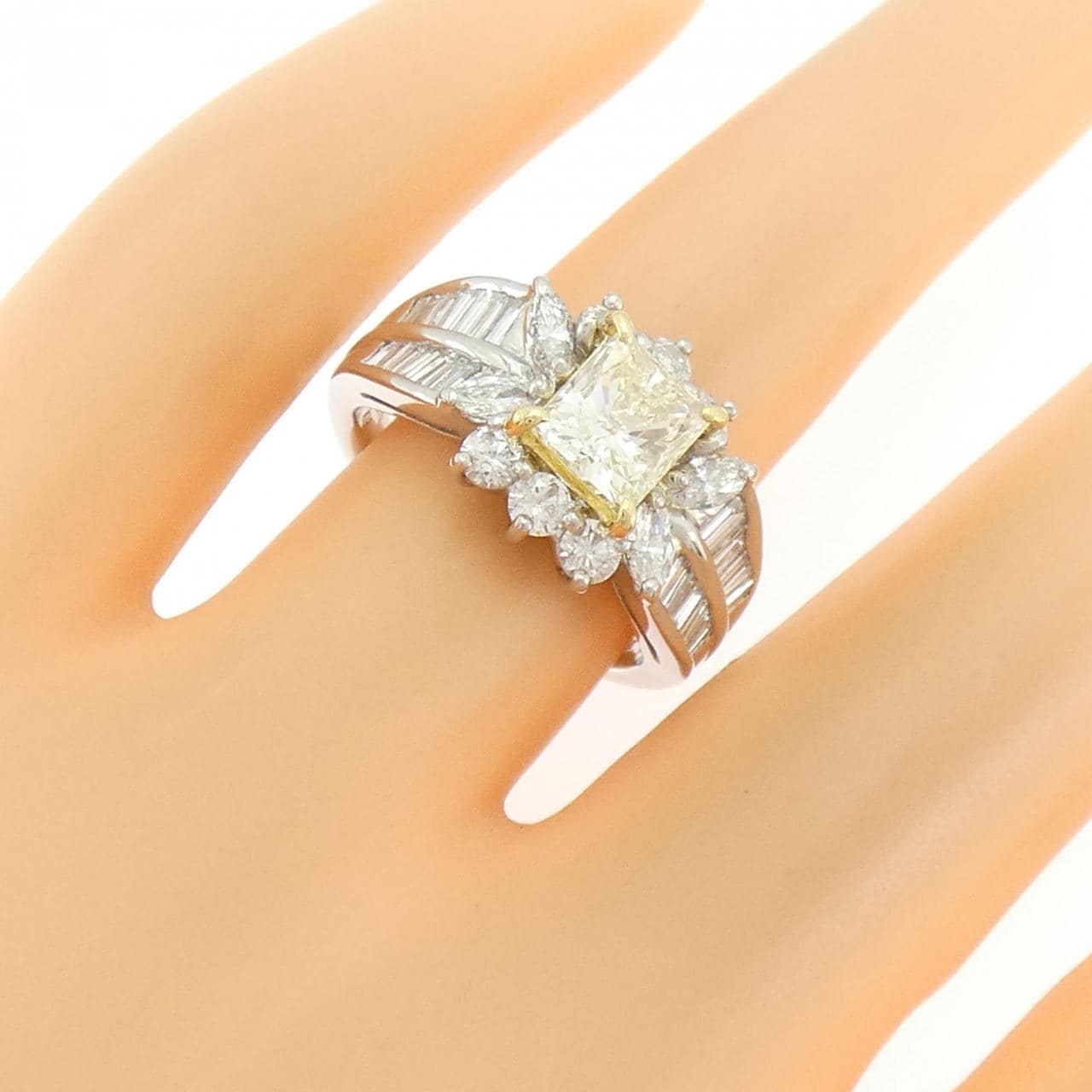 PT900/K18YG ダイヤモンド リング 1.300CT