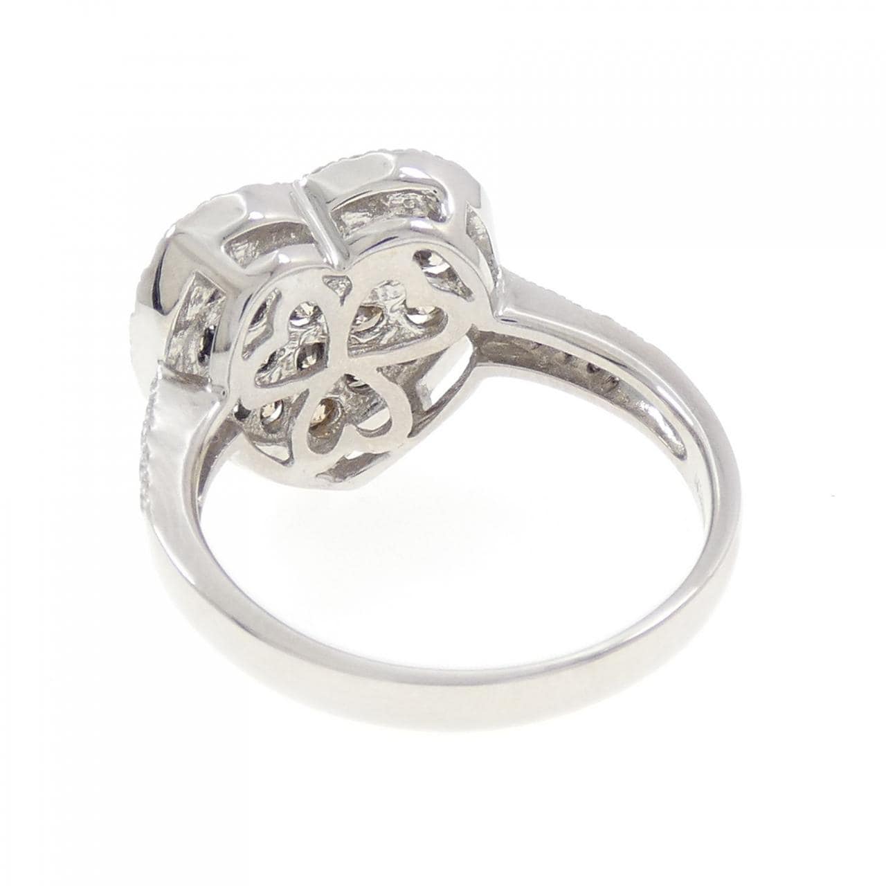 K18WG/K18BG ハート パヴェ ダイヤモンド リング 1.28CT
