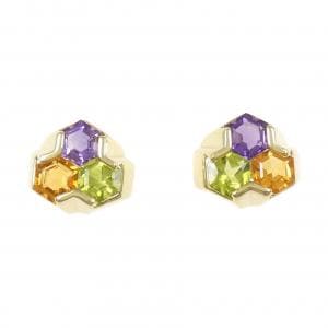 K18YG カラーストーン ピアス