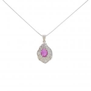 PT900/PT950 ルビー ネックレス 1.05CT