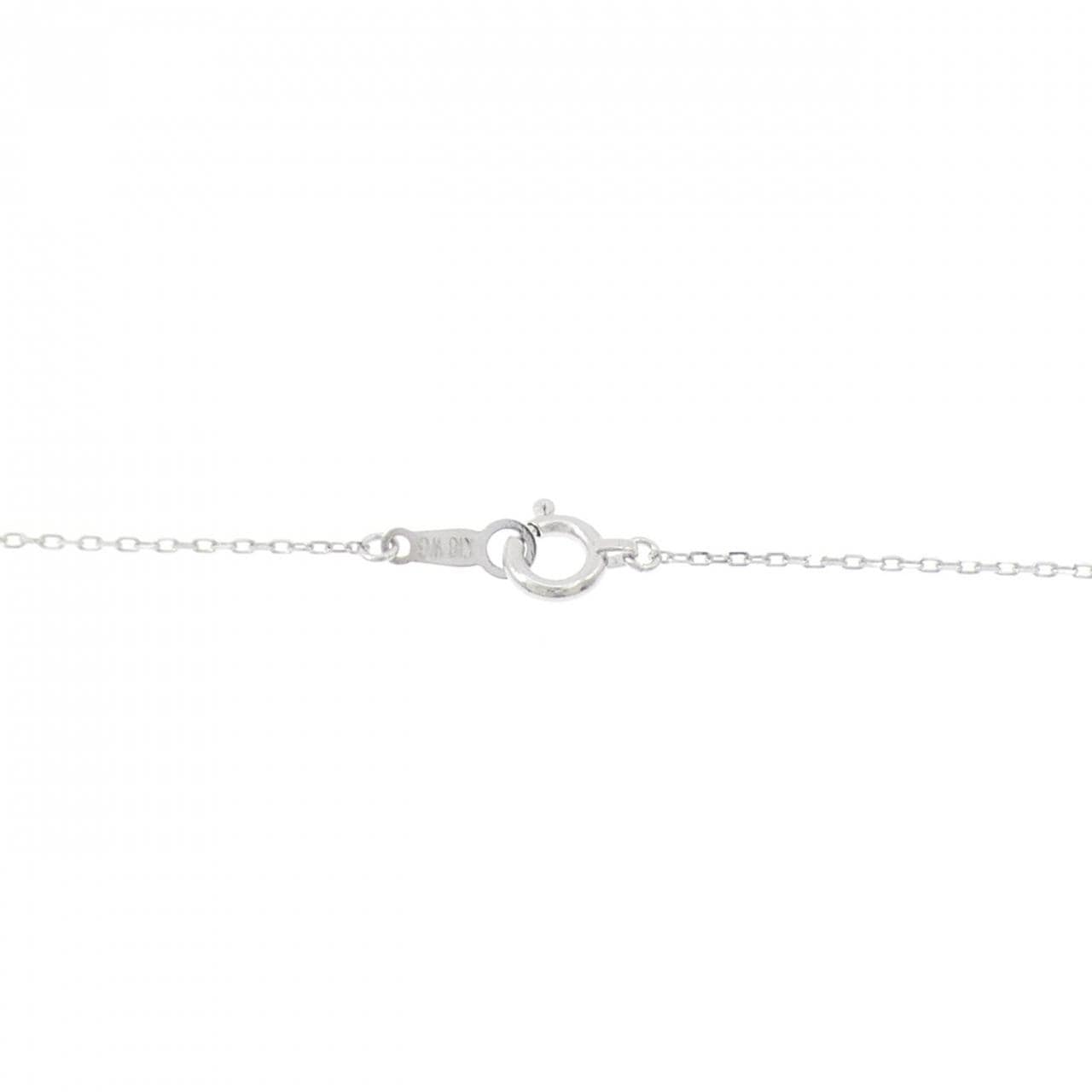 K18WG ソリティア ダイヤモンド ネックレス 0.05CT