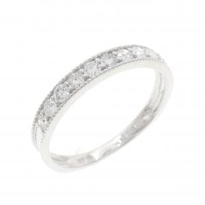 K18WG ハーフエタニティ ダイヤモンド リング 0.30CT