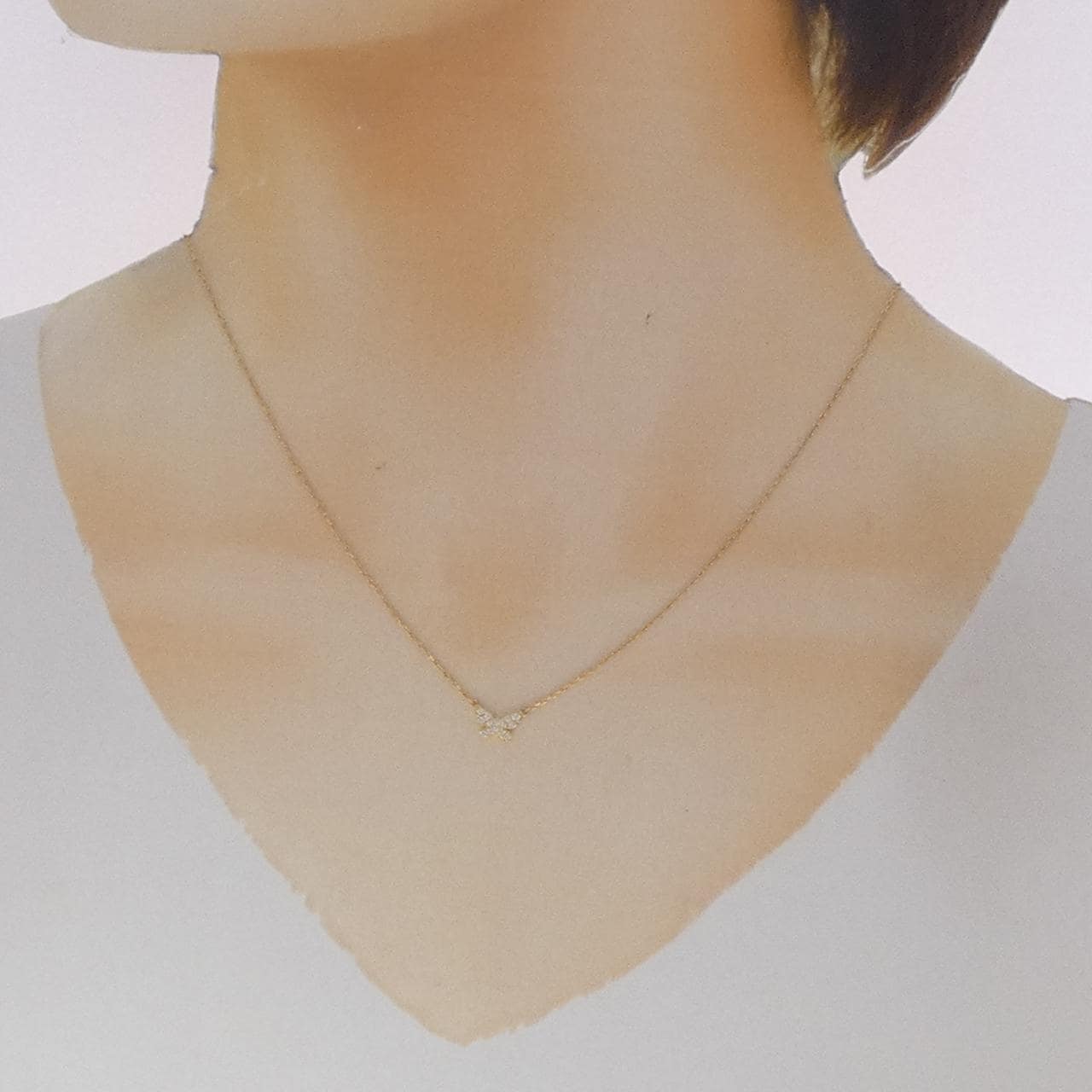 アーカー バタフライ ネックレス 0.06CT