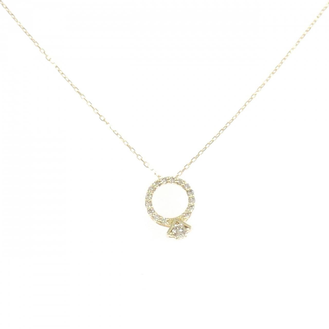 K10YG ダイヤモンド ネックレス 0.06CT