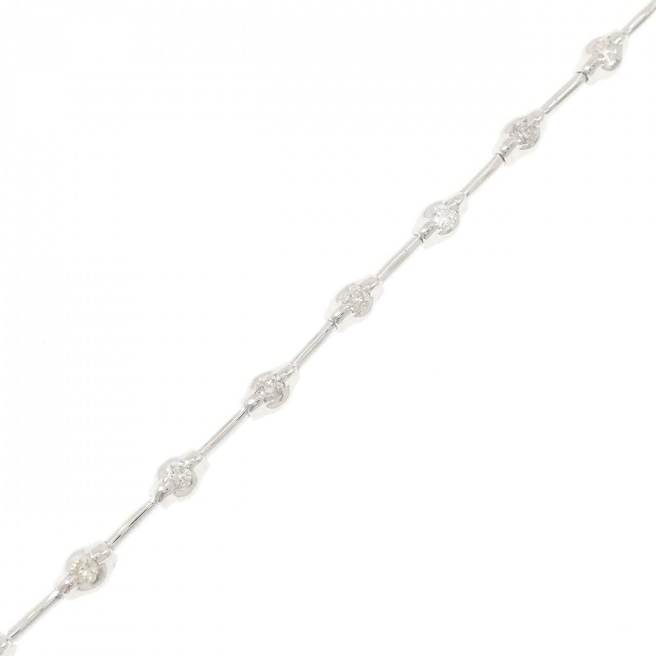 K18WG ダイヤモンド ブレスレット 0.50CT