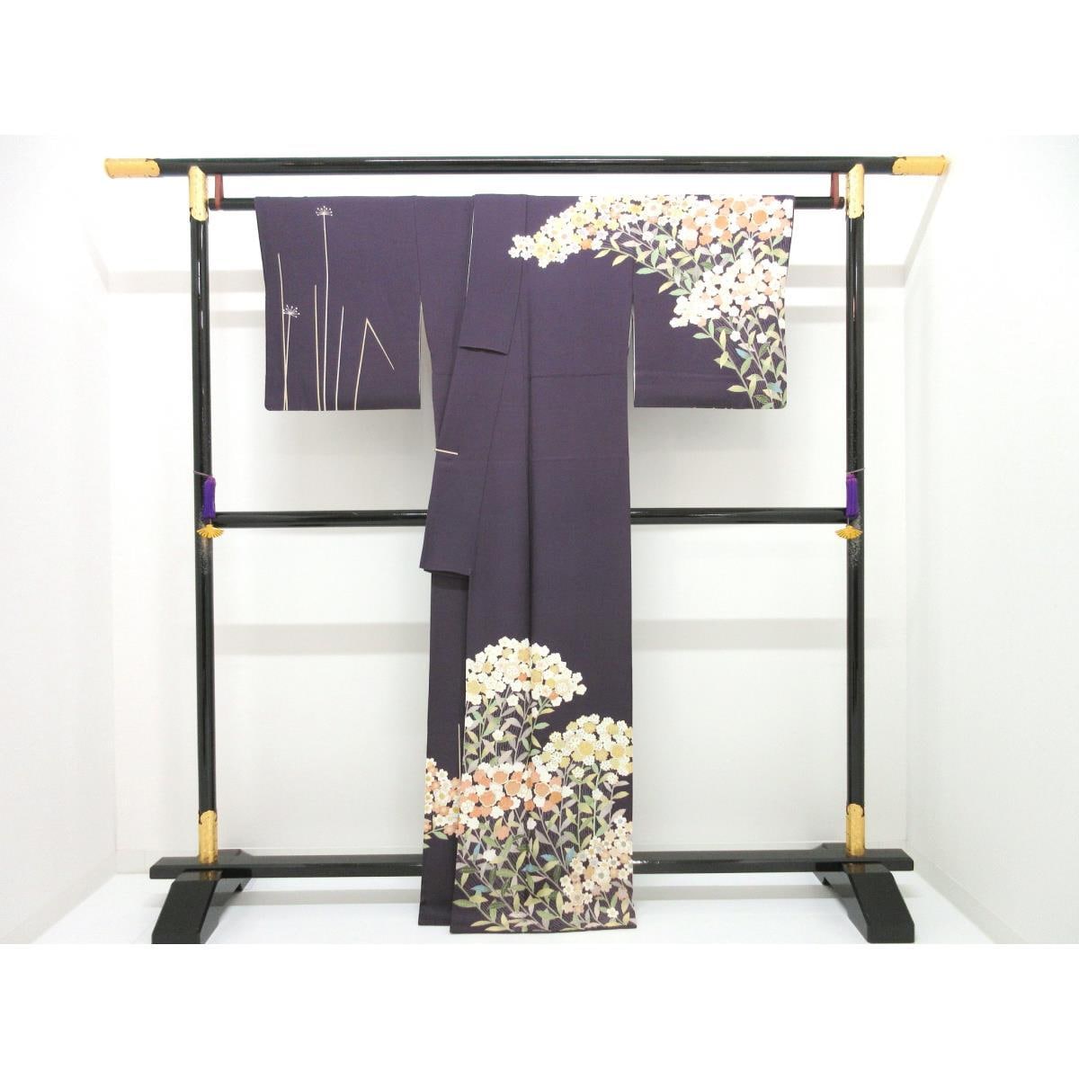 訪問着　友禅金彩加工　刺繍加工