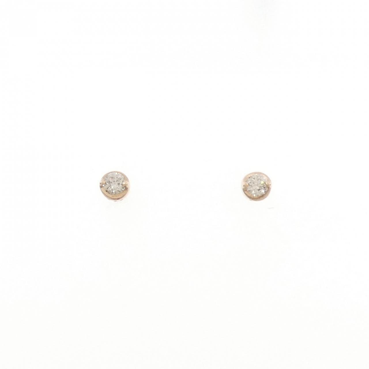K10PG ダイヤモンド ピアス 0.10CT