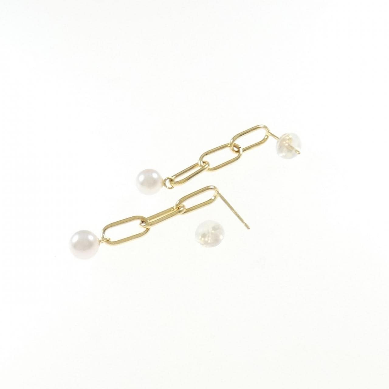 [BRAND NEW] K18YG Akoya pearl earrings 5.1mm