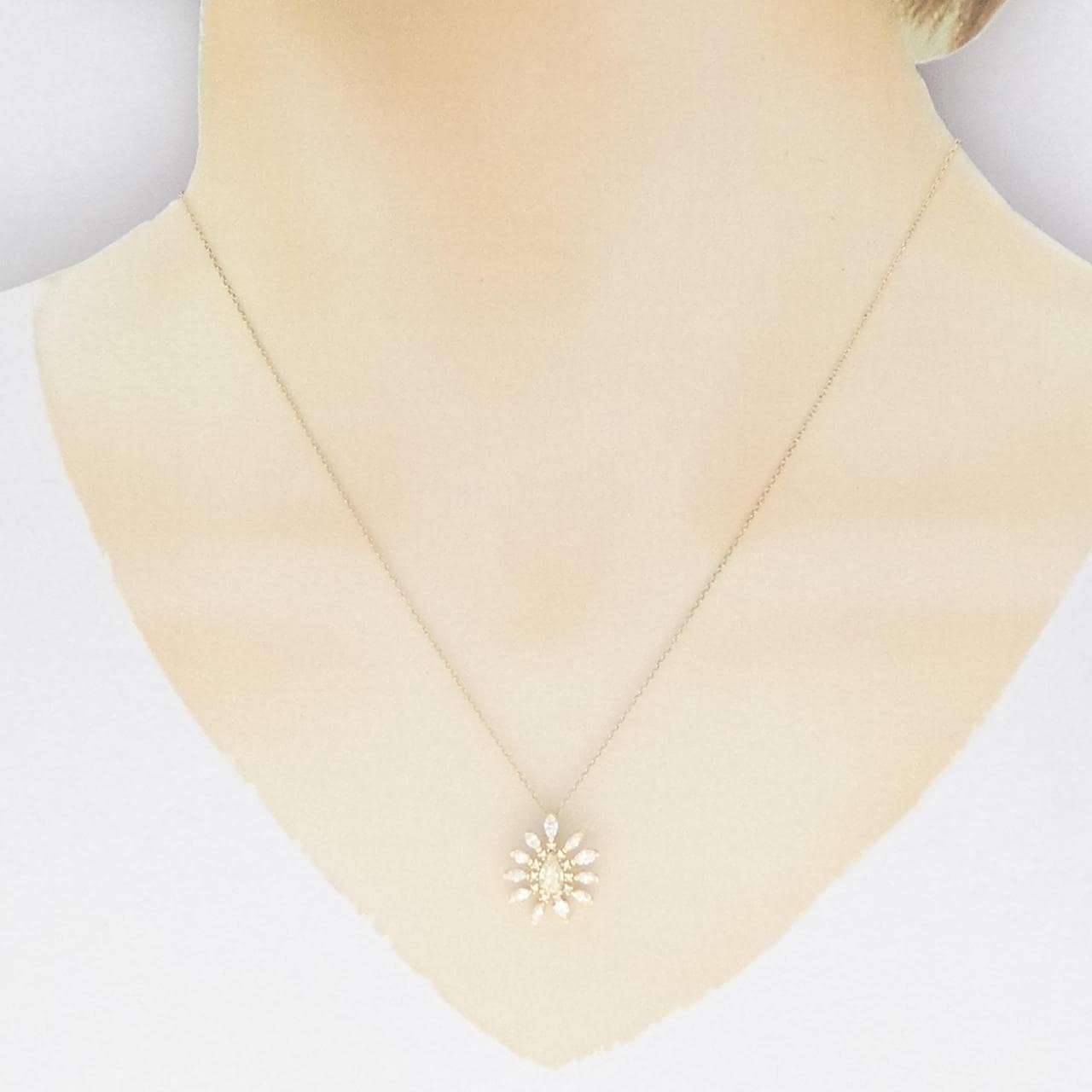【新品】K18YG ダイヤモンド ネックレス 0.42CT