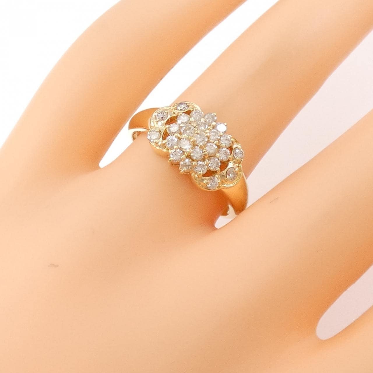K18YG ダイヤモンド リング 0.57CT