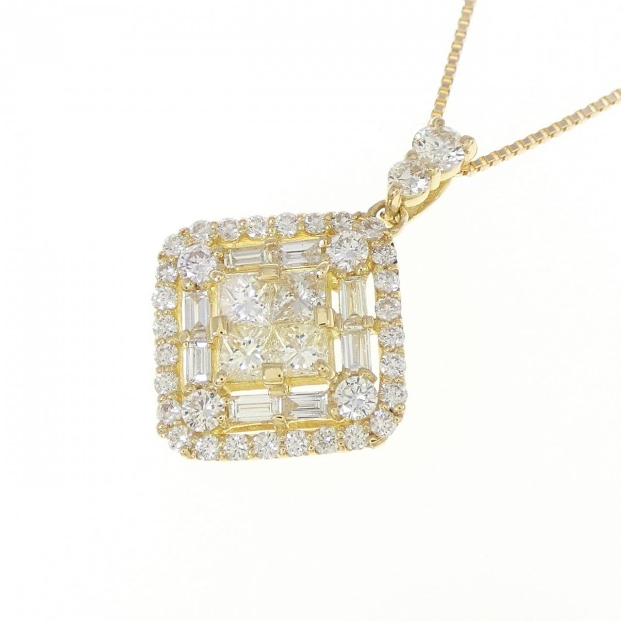 [BRAND NEW] K18YG Diamond necklace 0.80CT
