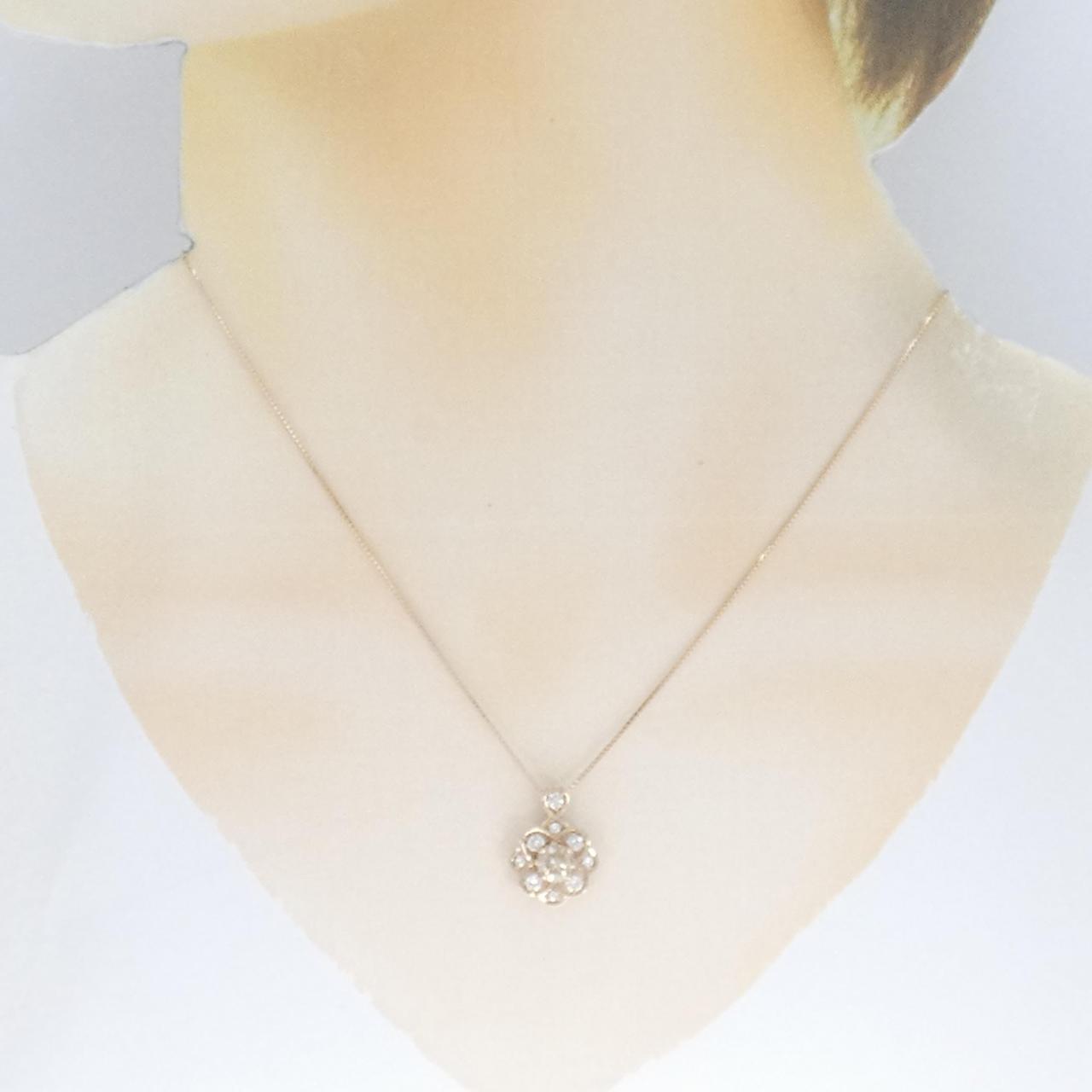 [新品] K18PG鑽石項鍊 0.70CT