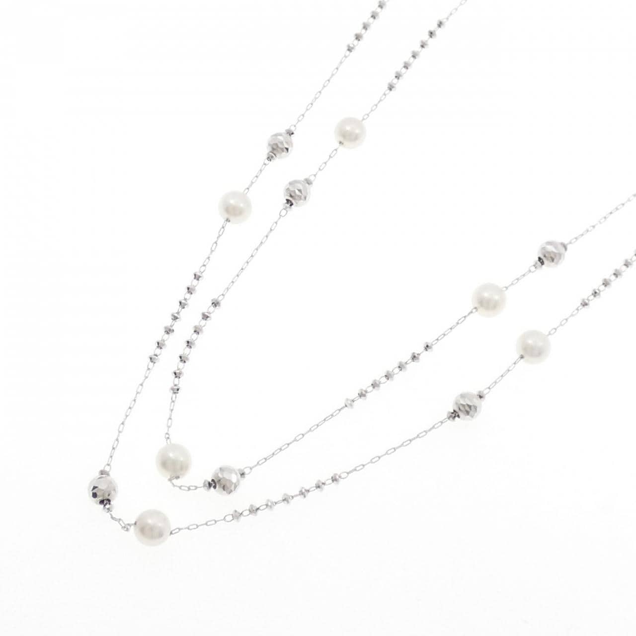 K18WG アコヤパール ネックレス