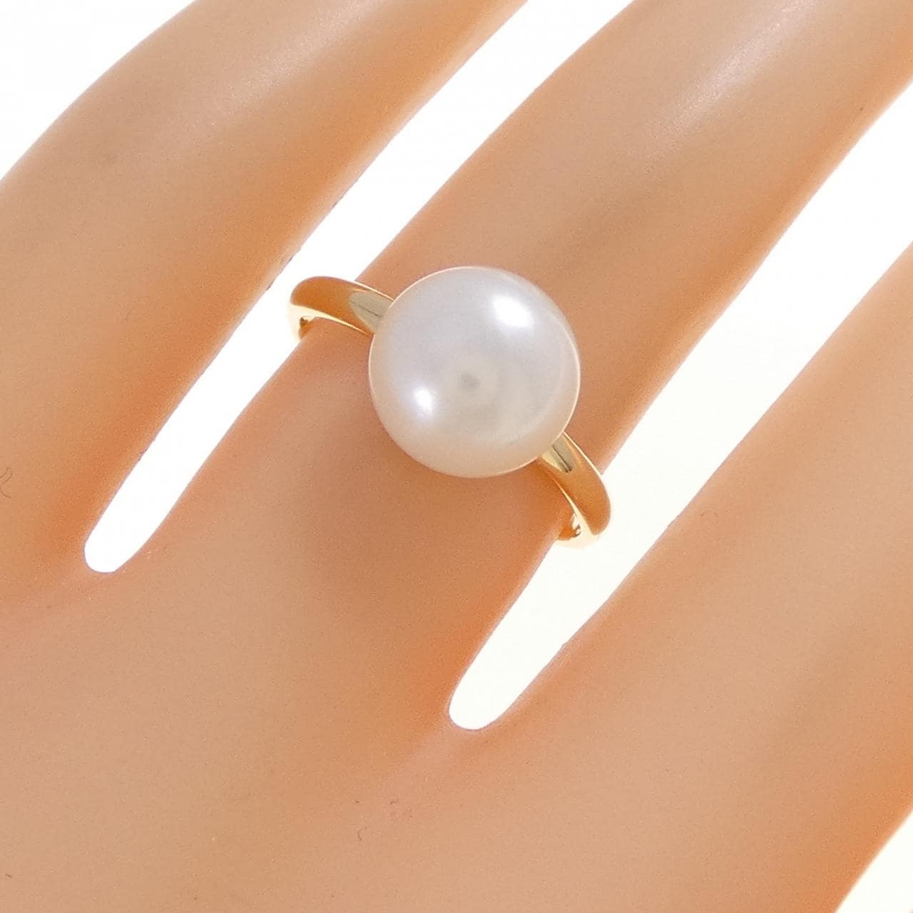 K18YG freshwater pearl ring