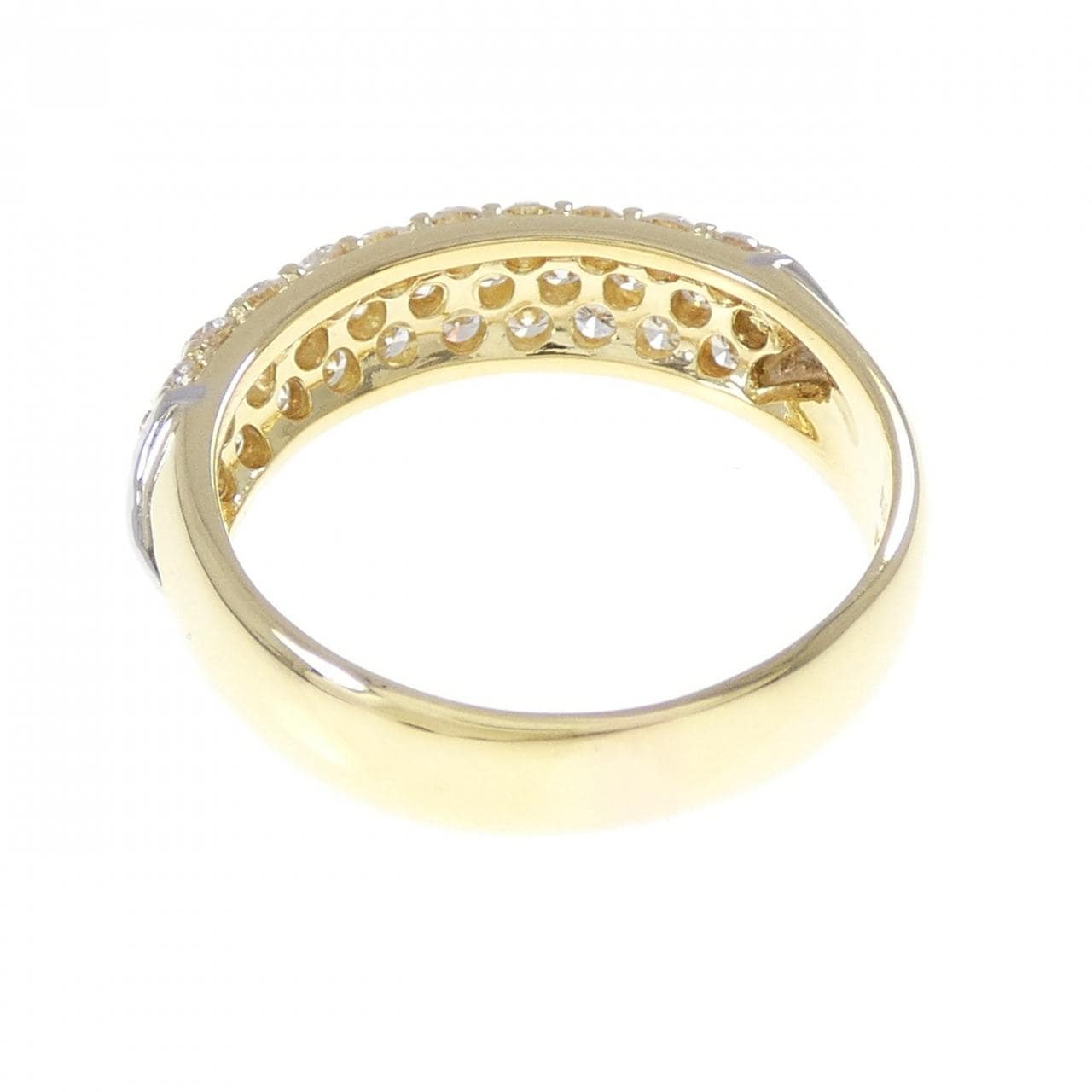 K18YG/PT900 パヴェ ダイヤモンド リング 1.00CT