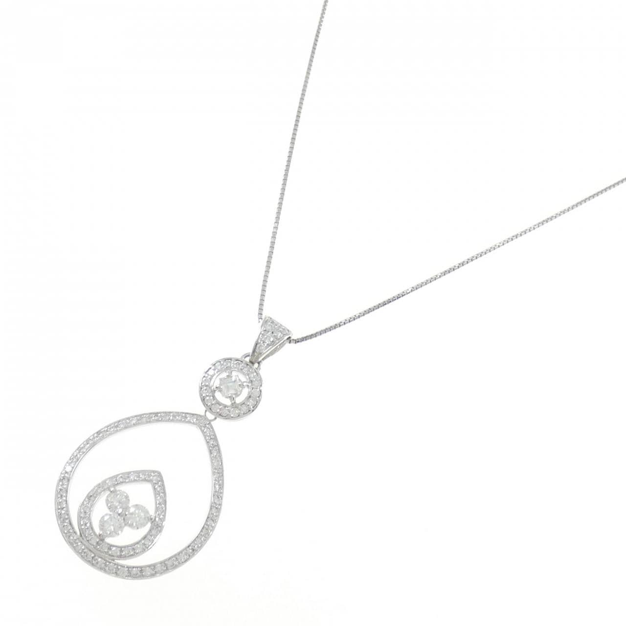 K18WG ダイヤモンド ネックレス 2.841CT