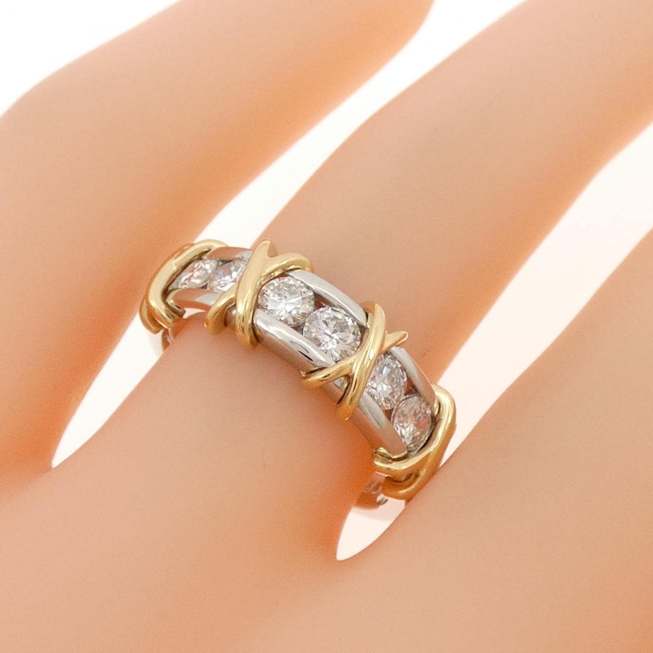 PT900/K18YG ダイヤモンド リング 0.54CT