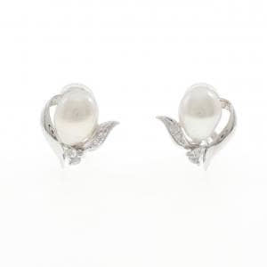 K14WG 白蝶パール イヤリング