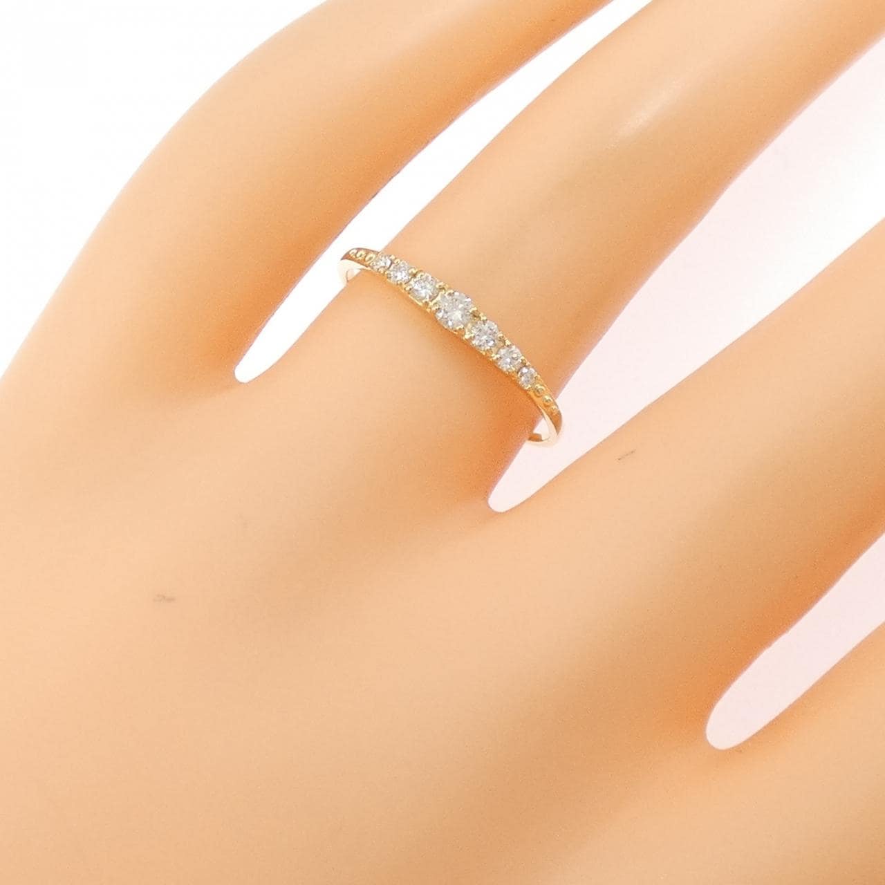 【リメイク】K18YG ダイヤモンド リング 0.15CT