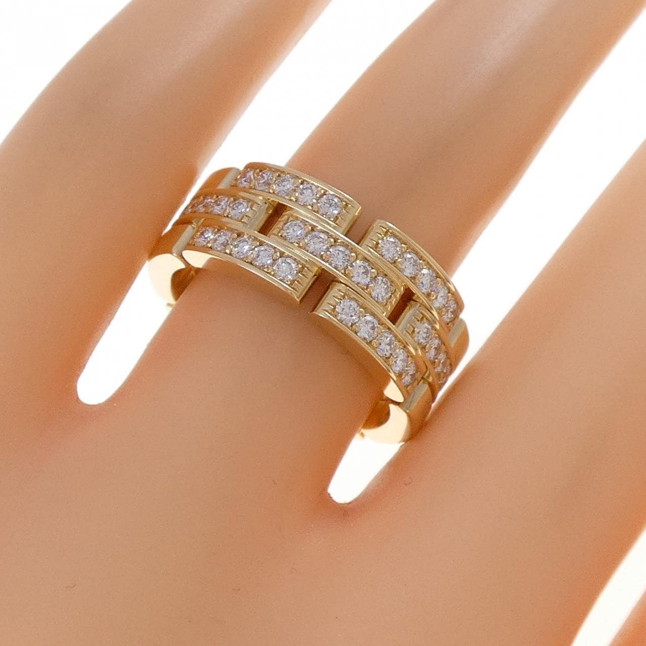 カルティエ マイヨンパンテール ハーフダイヤ リング