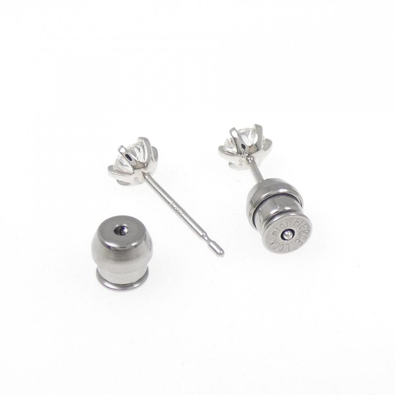 【リメイク】PT900/ST ダイヤモンド ピアス 0.230CT 0.236CT F VS2 EXT-VG