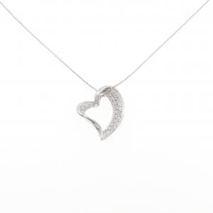 K18WG ハート ダイヤモンド ネックレス 0.20CT