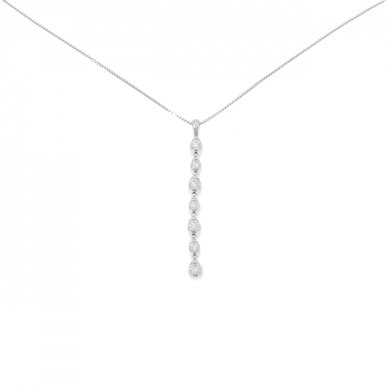 K18WG ダイヤモンド ネックレス 0.50CT