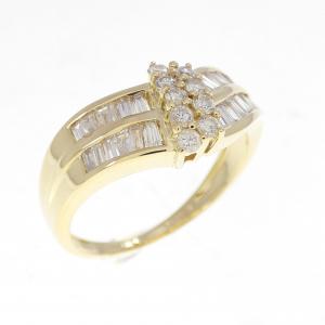 18KYG ダイヤモンド リング 0.16CT