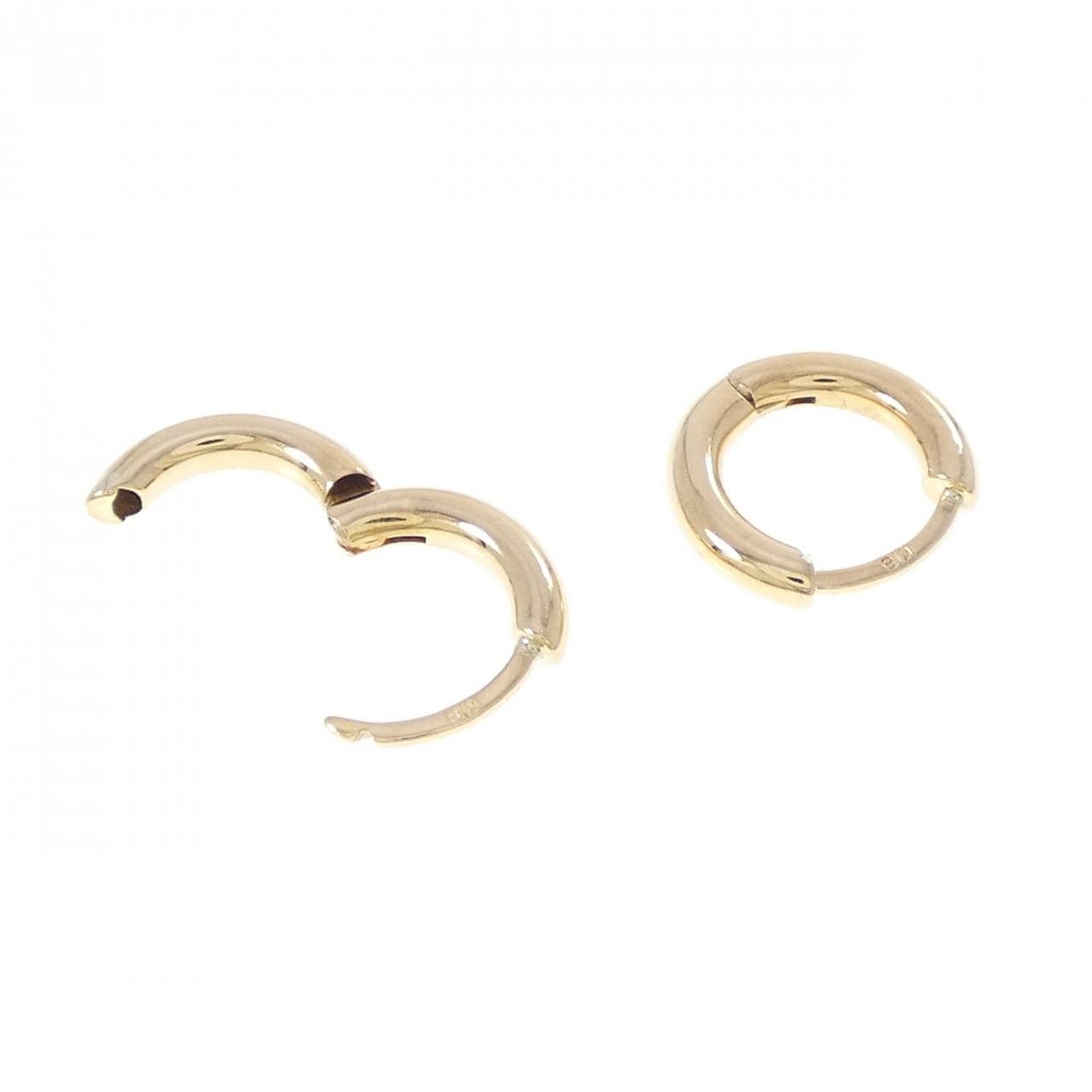 K18YG フープ ピアス