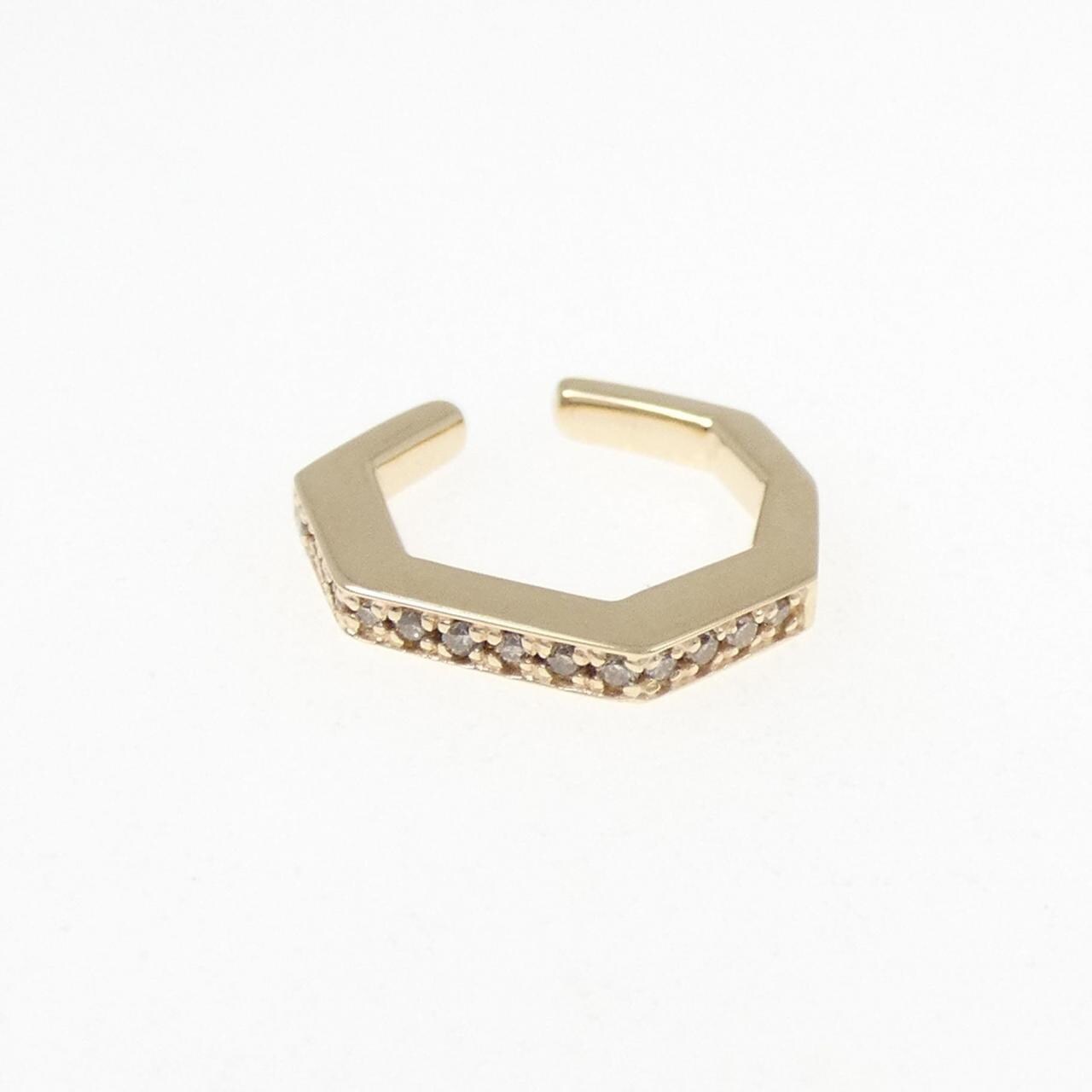 ヒロタカ オクタゴン イヤーカフ 0.07CT 片耳